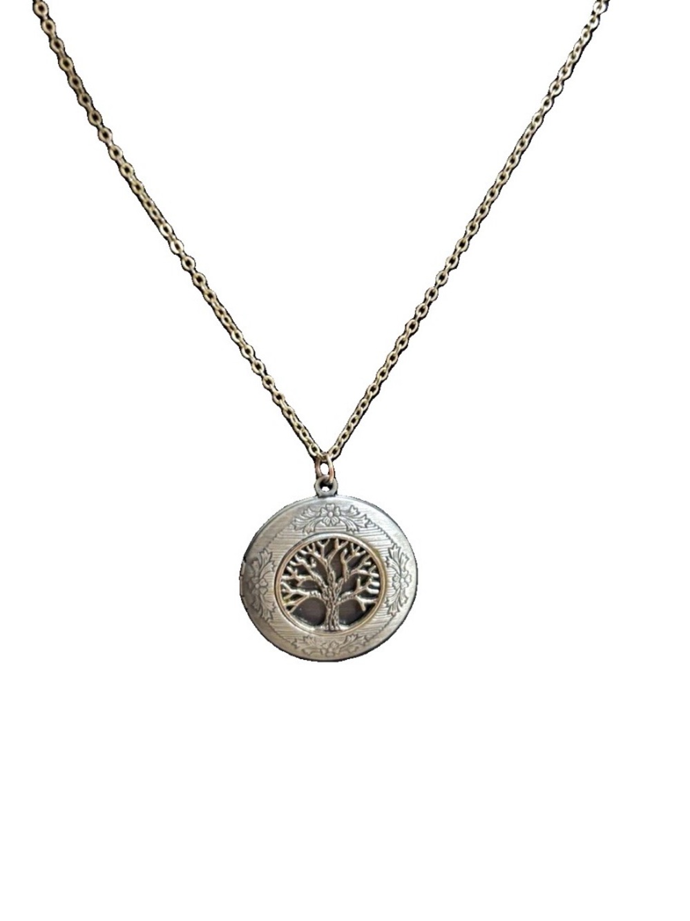 Silver Tree of Life Locket Necklace